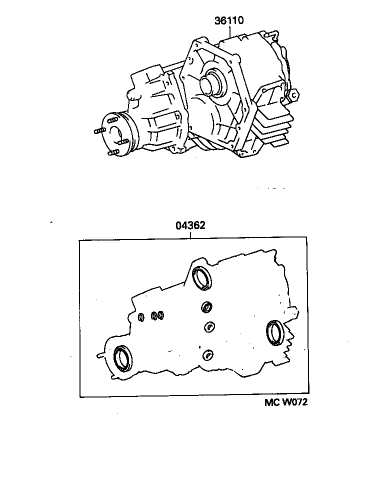  DYNA 200 TOYOACE G25 |  TRANSFER ASSEMBLY GASKET KIT