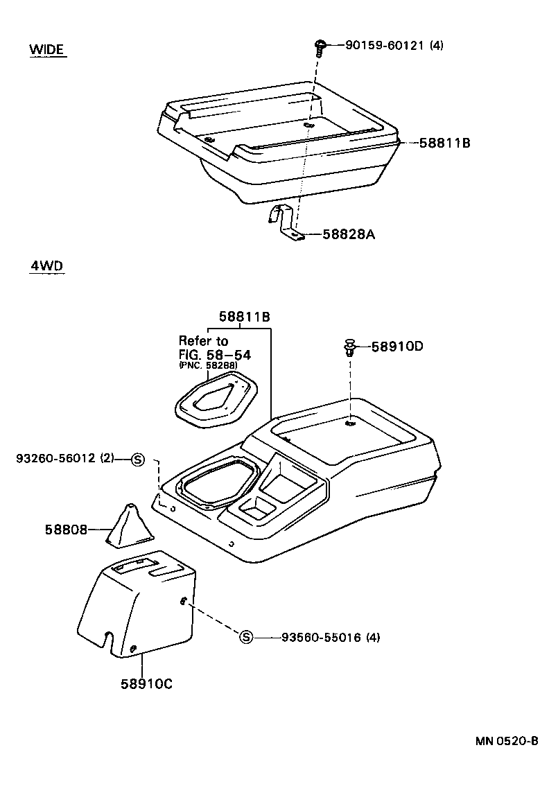  DYNA TOYOACE |  CONSOLE BOX BRACKET