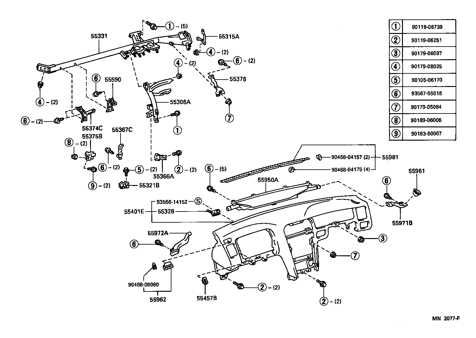  MARK 2 |  INSTRUMENT PANEL GLOVE COMPARTMENT