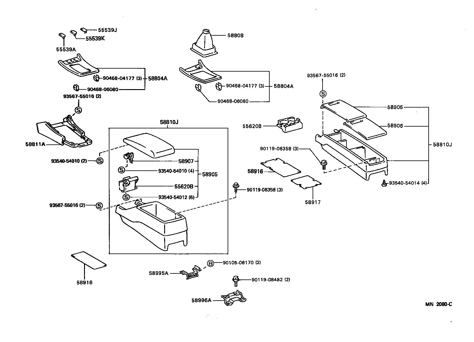  MARK 2 |  CONSOLE BOX BRACKET