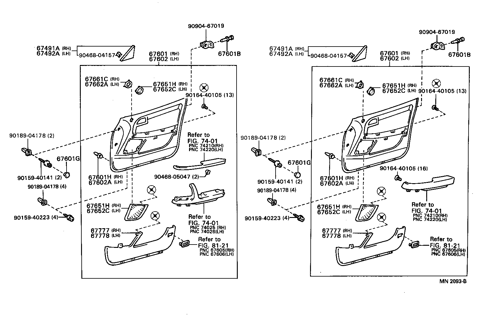  MARK 2 |  FRONT DOOR PANEL GLASS