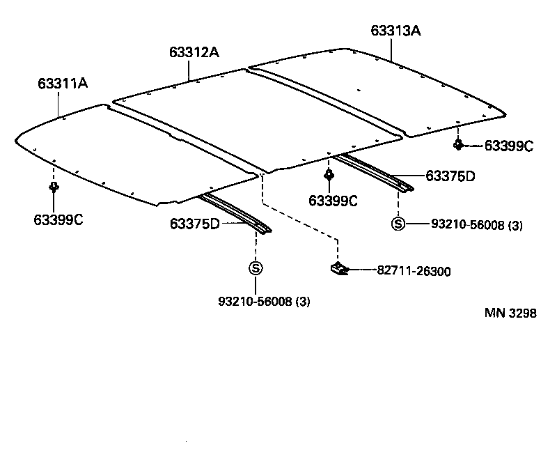  GRANVIA GRAND HIACE |  ROOF HEADLINING SILENCER PAD