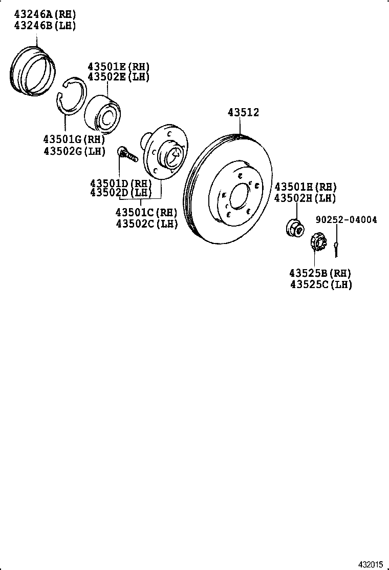  CROWN CROWN MAJESTA |  FRONT AXLE HUB