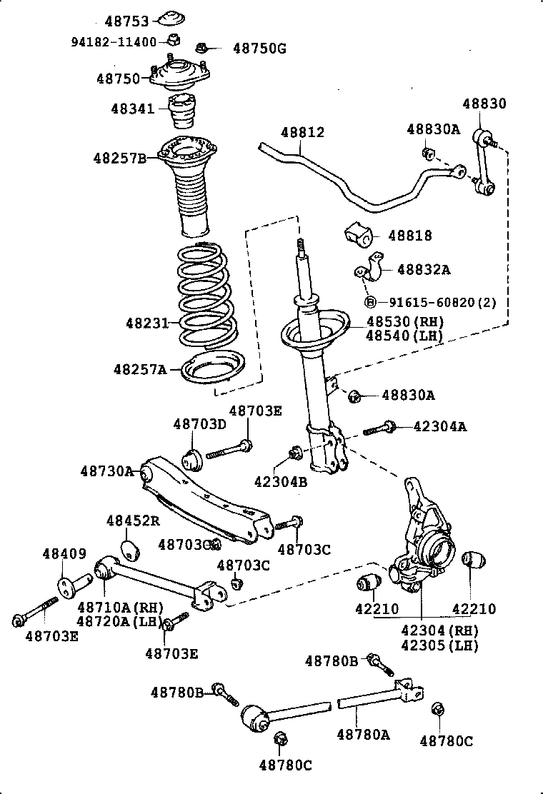  CAMRY VISTA |  REAR SPRING SHOCK ABSORBER