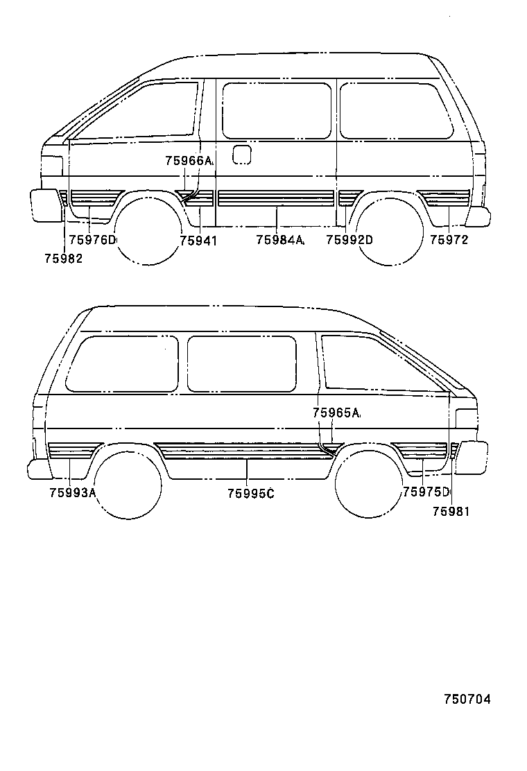  LITEACE VAN WAGON |  BODY STRIPE