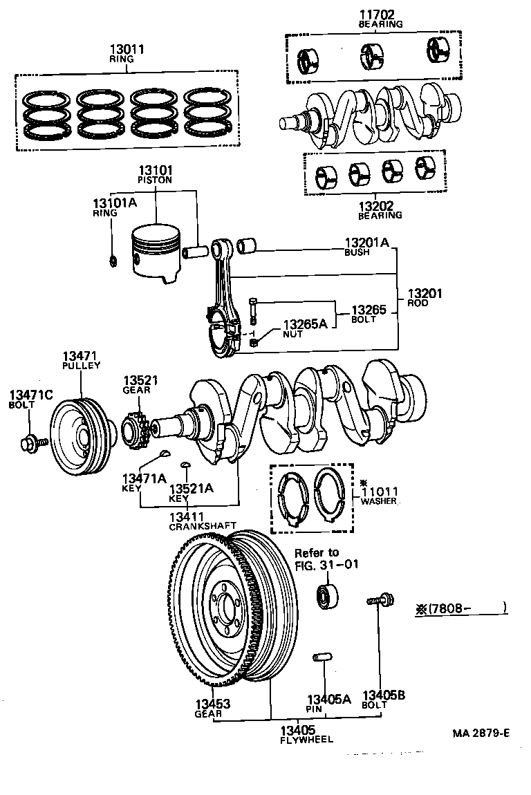  DYNA TOYOACE |  CRANKSHAFT PISTON