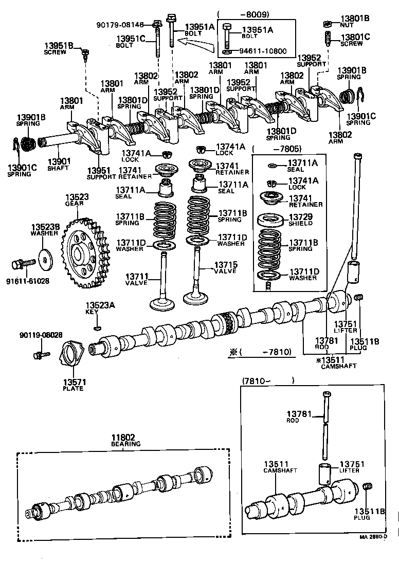  DYNA TOYOACE |  CAMSHAFT VALVE