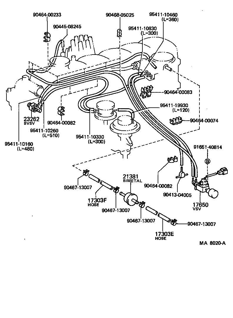  LAND CRUISER VAN |  VACUUM PIPING