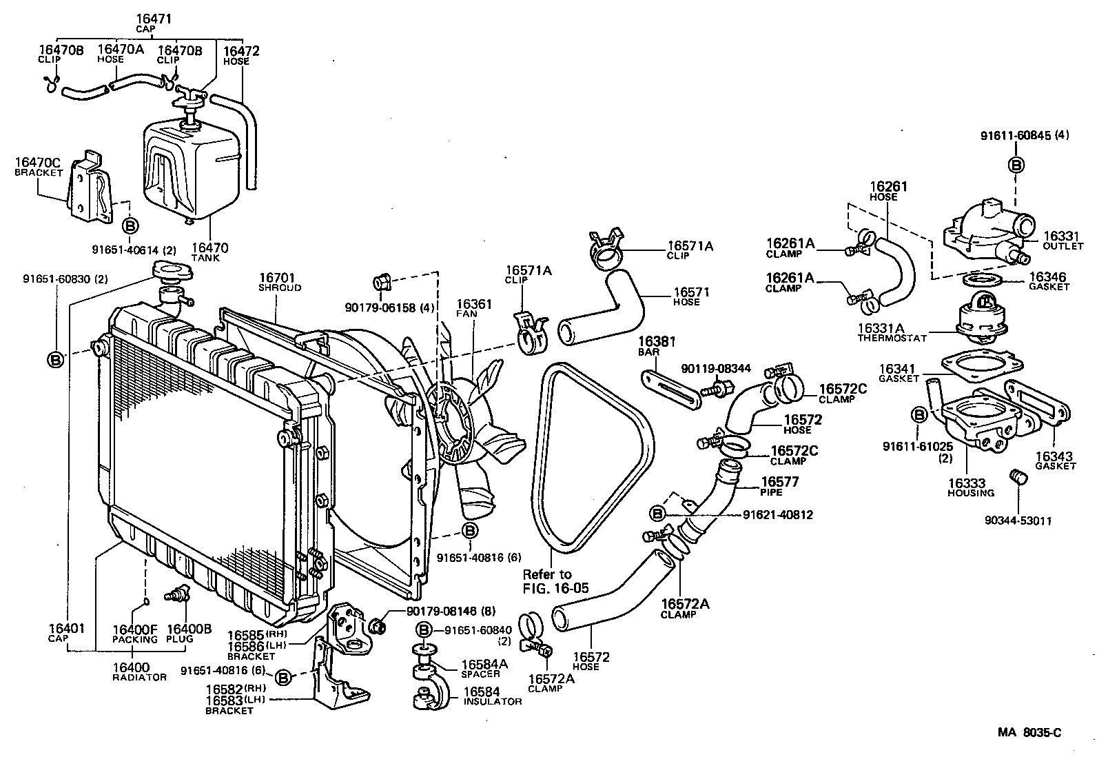 LAND CRUISER VAN |  RADIATOR WATER OUTLET