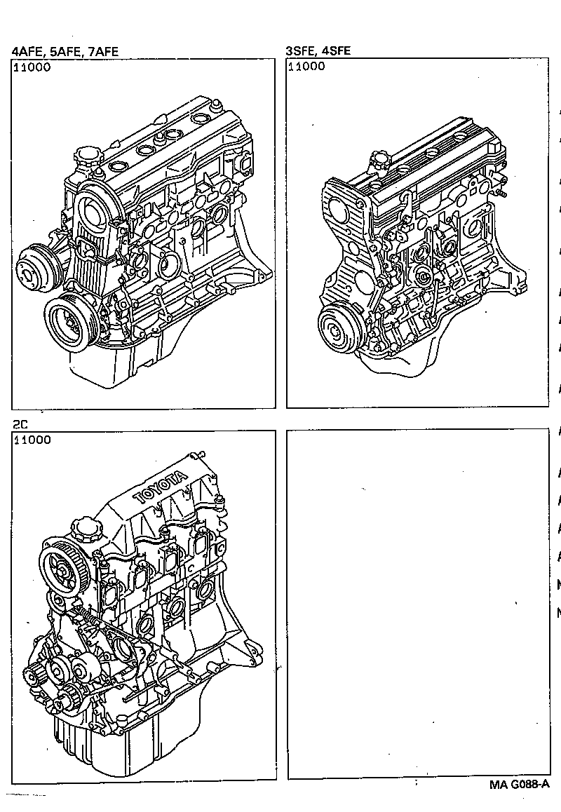  CARINA FF |  PARTIAL ENGINE ASSEMBLY