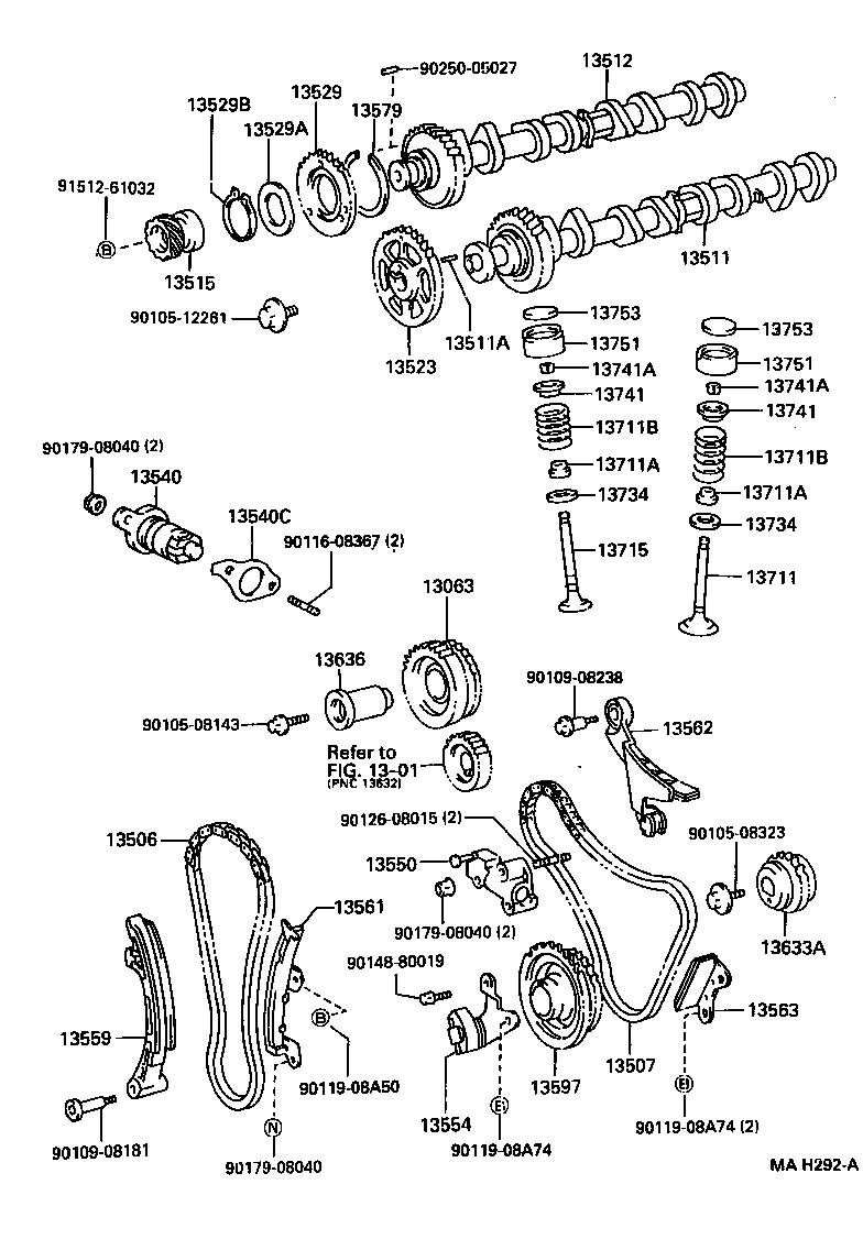  DYNA TOYOACE |  CAMSHAFT VALVE