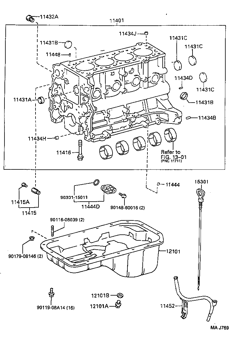  DYNA TOYOACE |  CYLINDER BLOCK