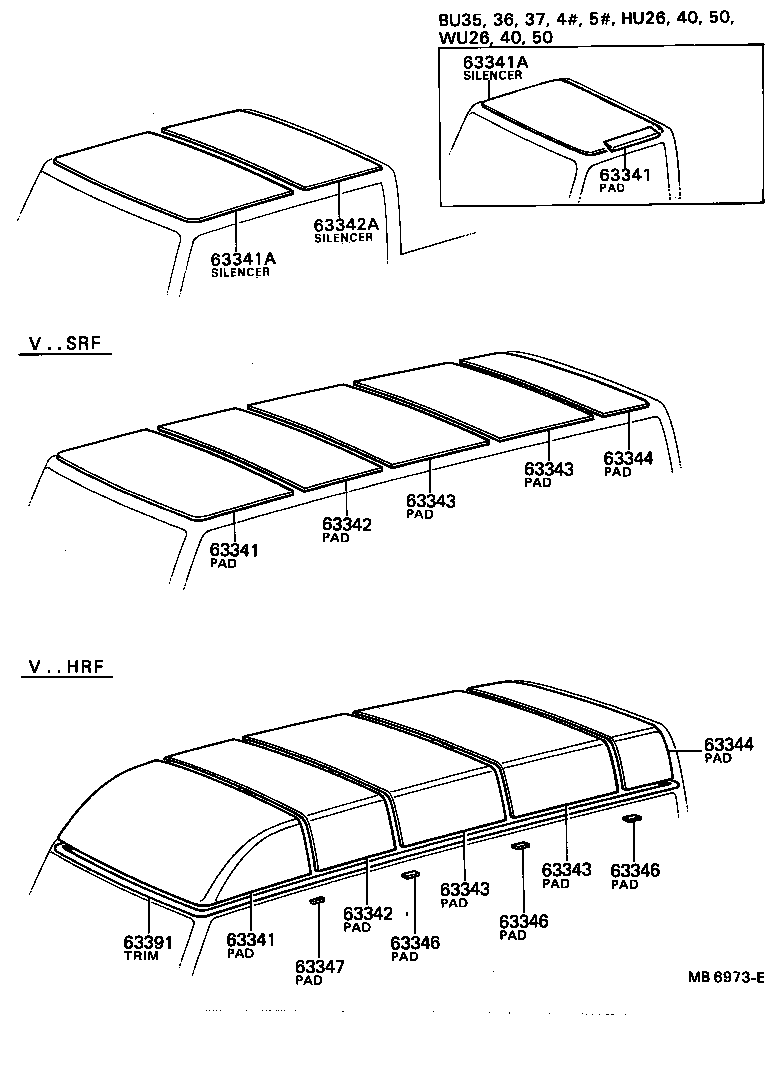  DYNA TOYOACE |  ROOF HEADLINING SILENCER PAD