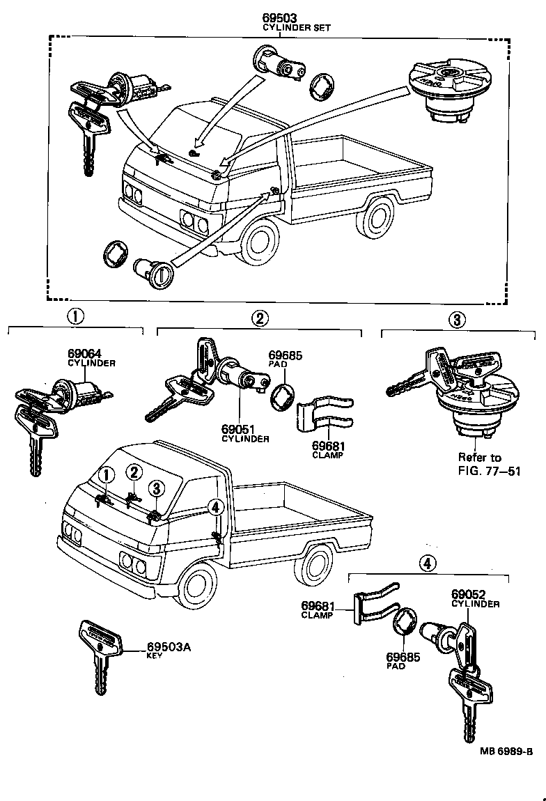  DYNA TOYOACE |  LOCK CYLINDER SET