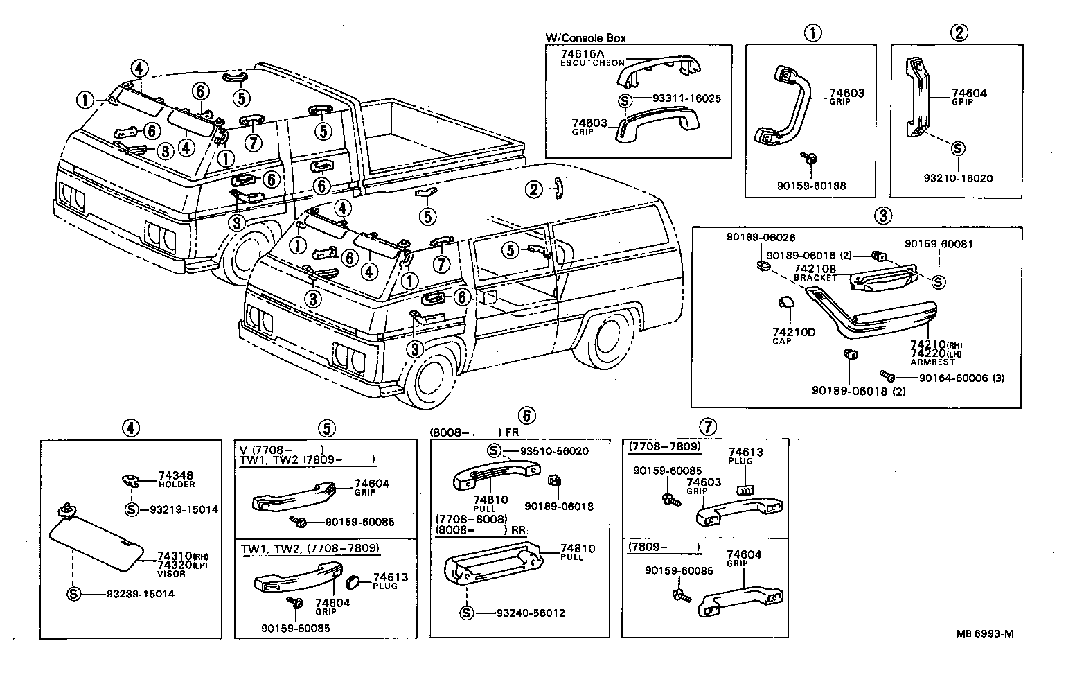  DYNA TOYOACE |  ARMREST VISOR