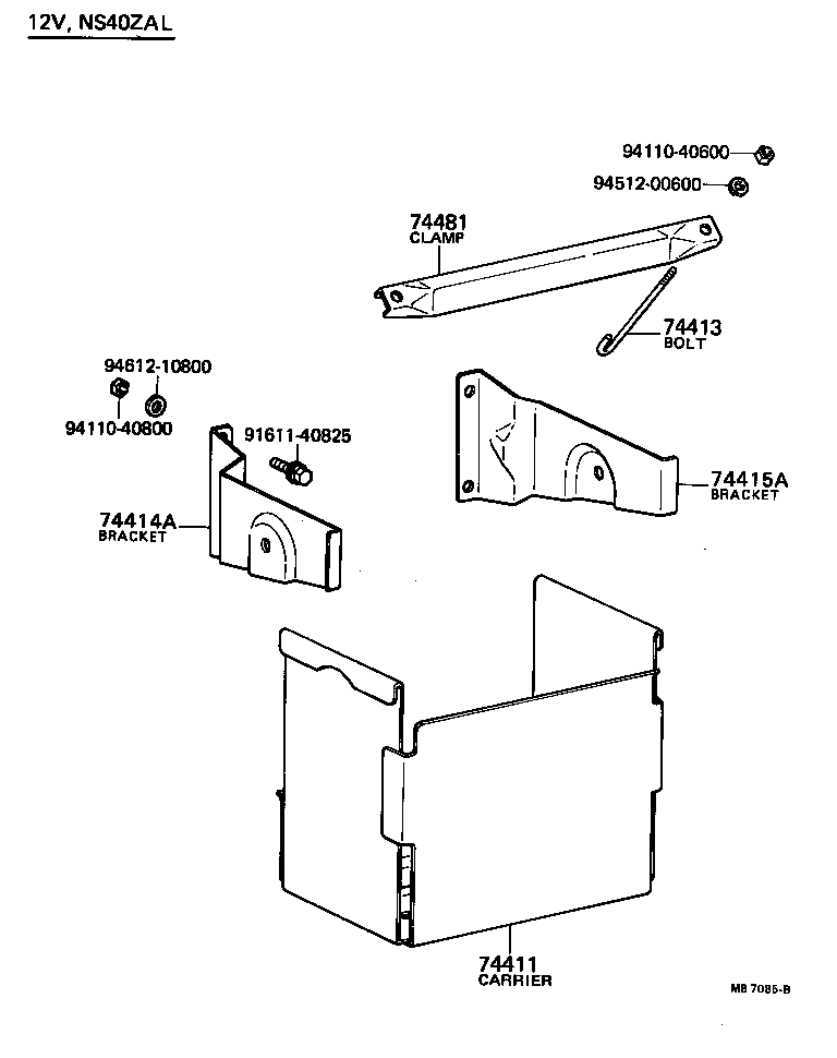  DYNA TOYOACE |  BATTERY CARRIER