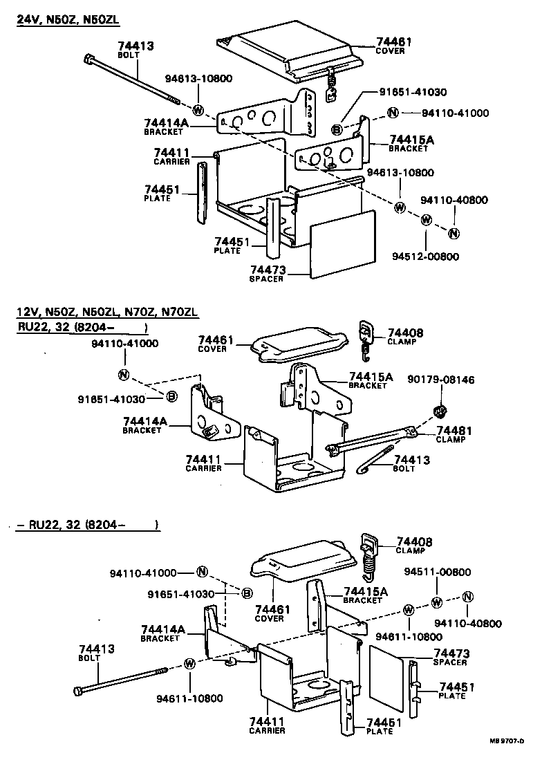  DYNA TOYOACE |  BATTERY CARRIER