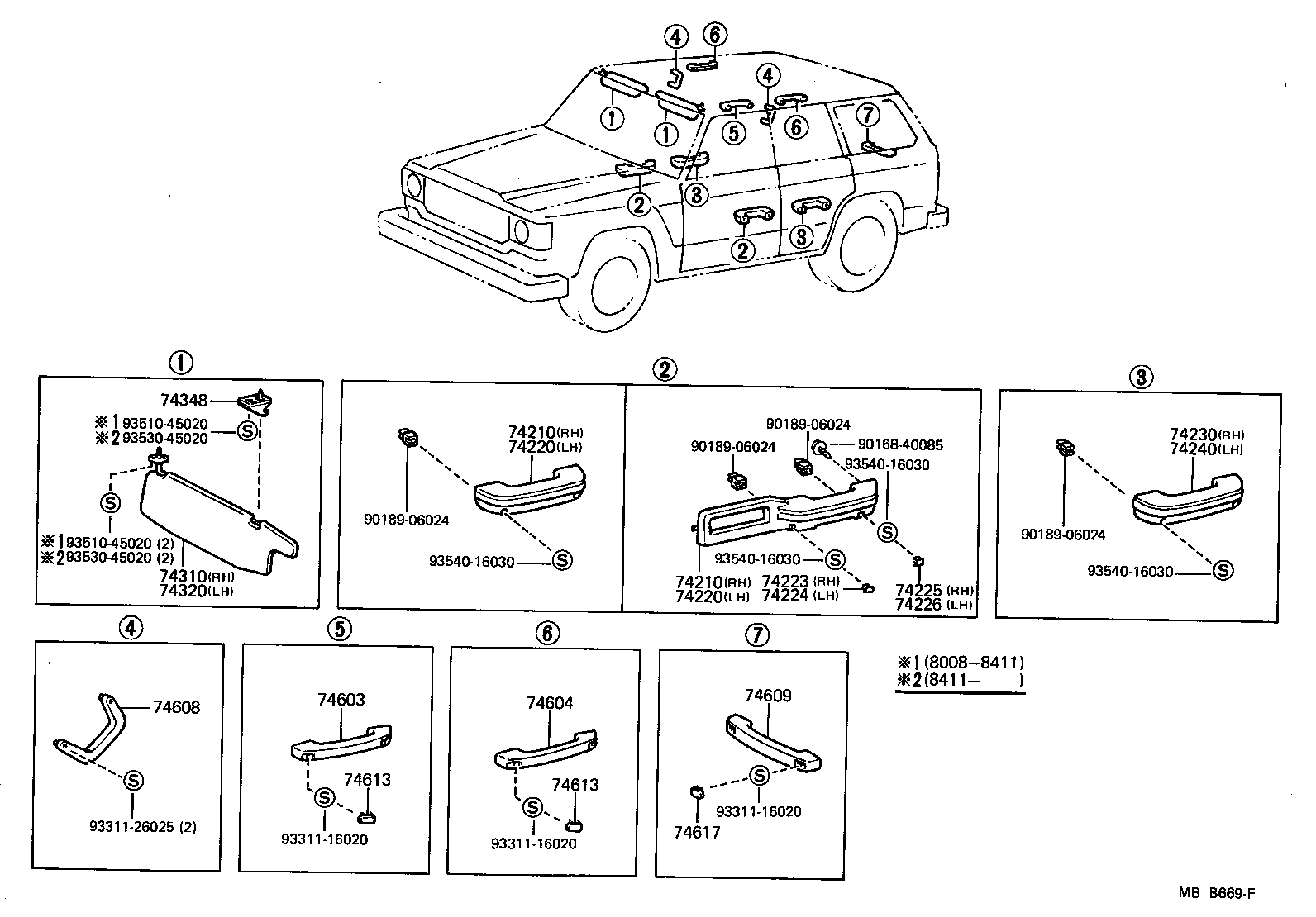  LAND CRUISER VAN |  ARMREST VISOR