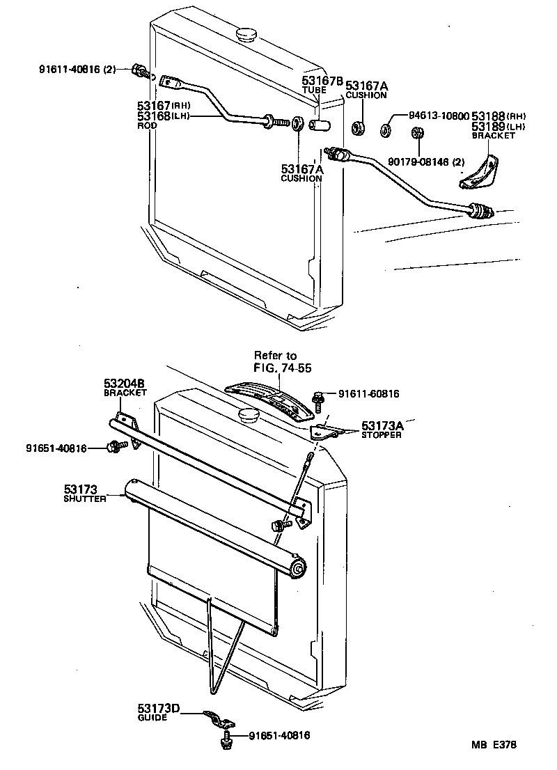  HIACE TRUCK |  RADIATOR SUPPORT WIND GUIDE