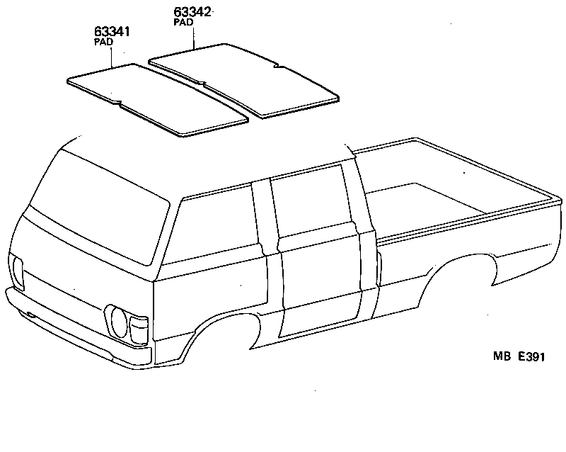  HIACE TRUCK |  ROOF HEADLINING SILENCER PAD