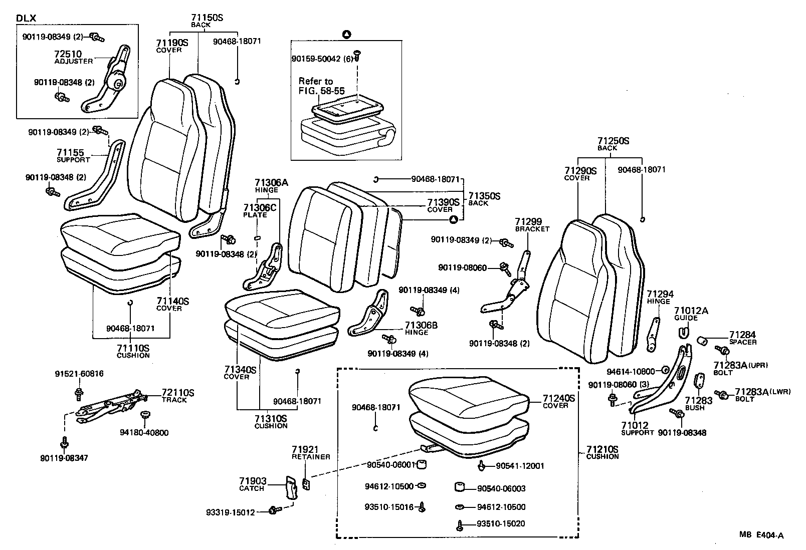  HIACE TRUCK |  SEAT SEAT TRACK