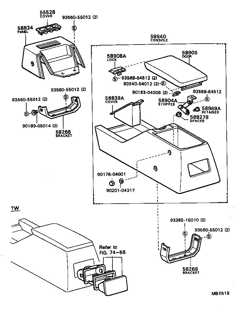  HILUX |  CONSOLE BOX BRACKET