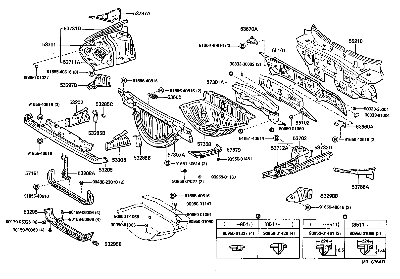  MR2 |  FRONT FENDER APRON DASH PANEL