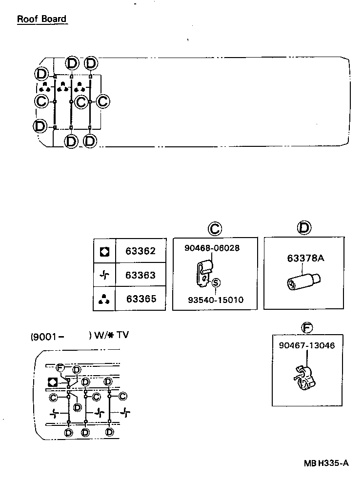  COASTER |  ROOF HEADLINING SILENCER PAD