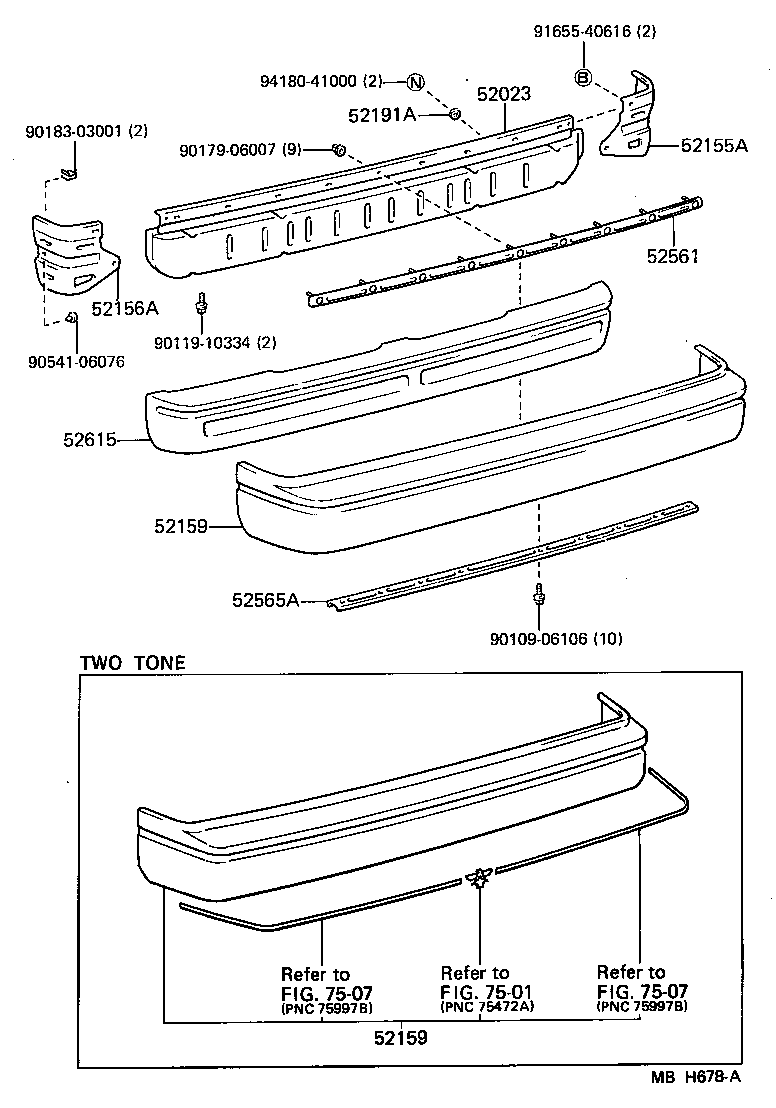  MR2 |  REAR BUMPER BUMPER STAY