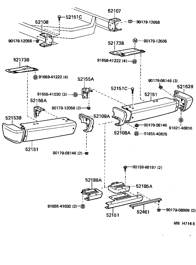  LAND CRUISER VAN |  REAR BUMPER BUMPER STAY