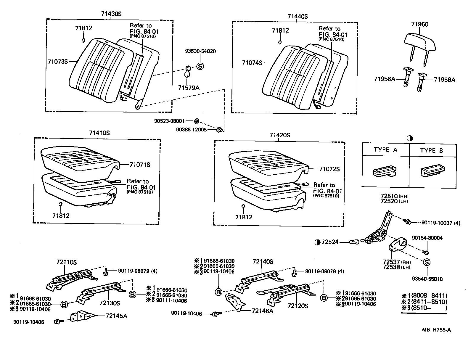  LAND CRUISER VAN |  SEAT SEAT TRACK