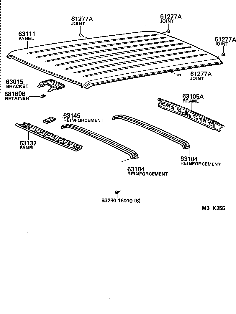  LAND CRUISER VAN |  ROOF PANEL BACK PANEL