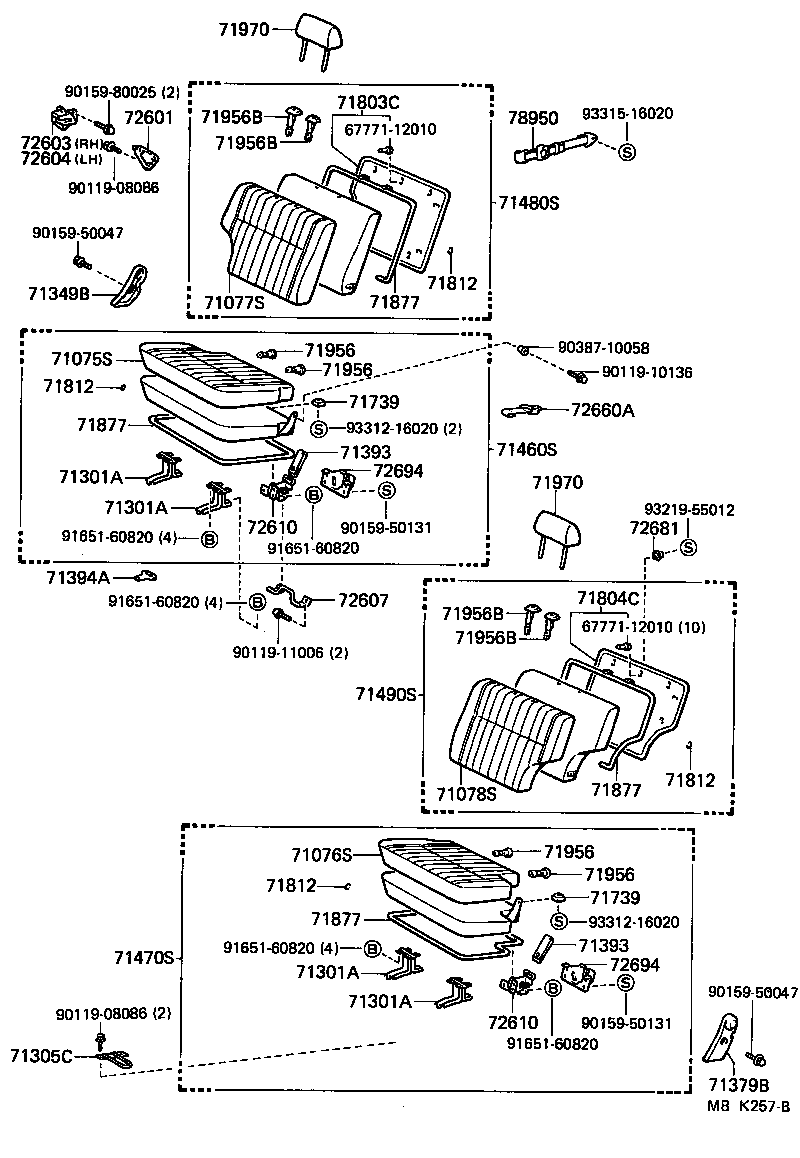  LAND CRUISER VAN |  SEAT SEAT TRACK