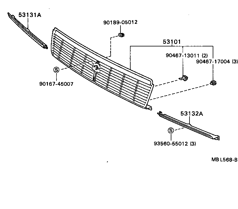  CAMRY VISTA |  RADIATOR GRILLE