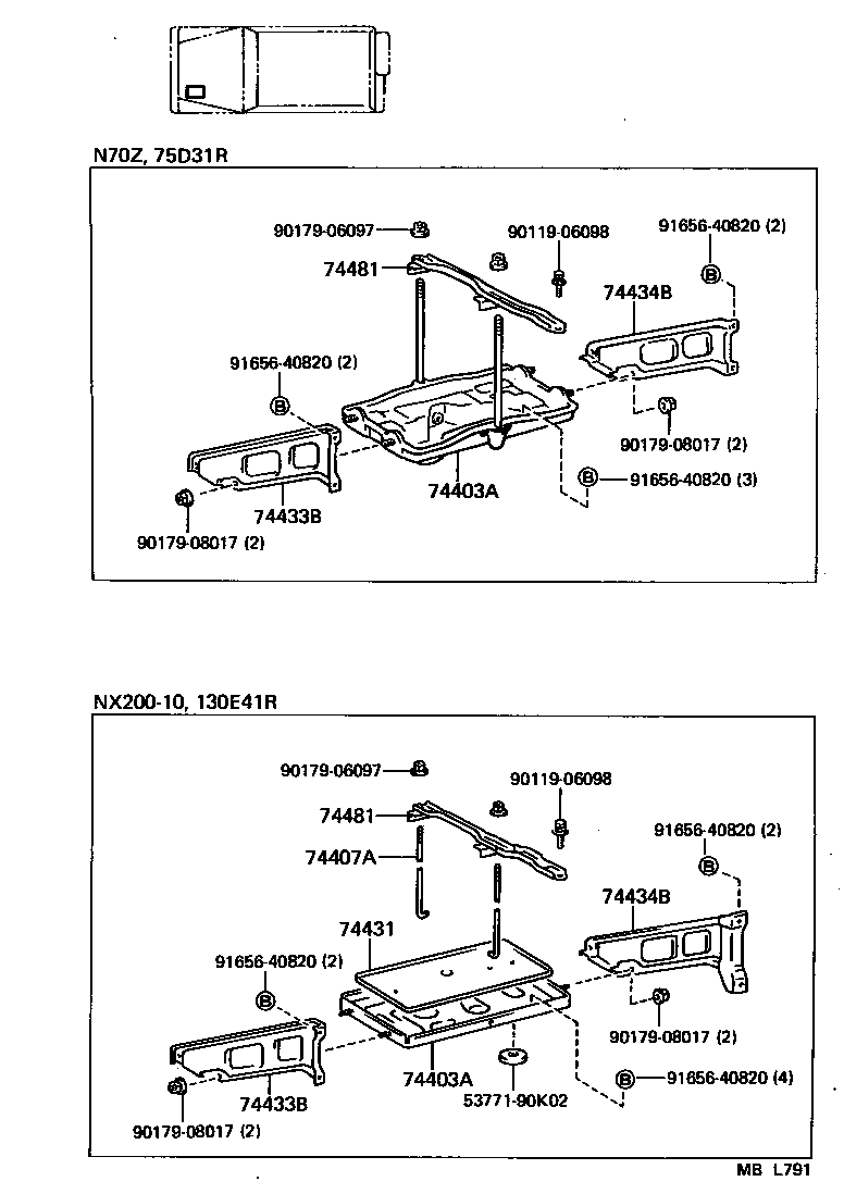  LAND CRUISER S T H T |  BATTERY CARRIER