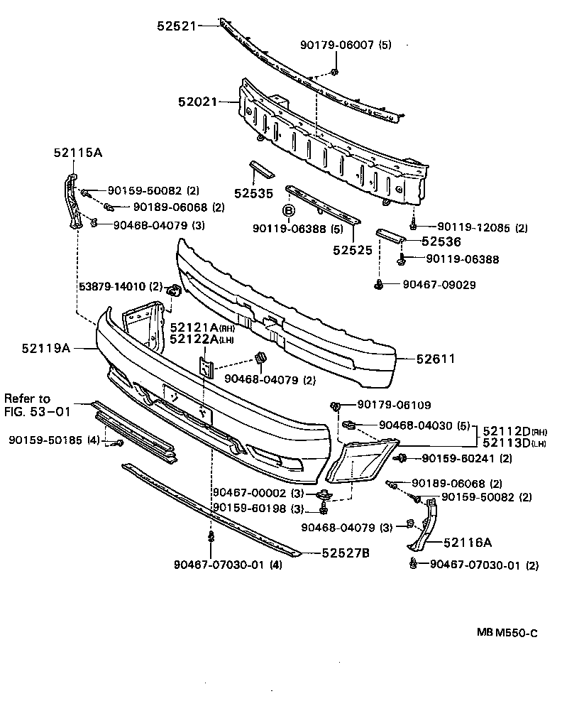  CELICA |  FRONT BUMPER BUMPER STAY