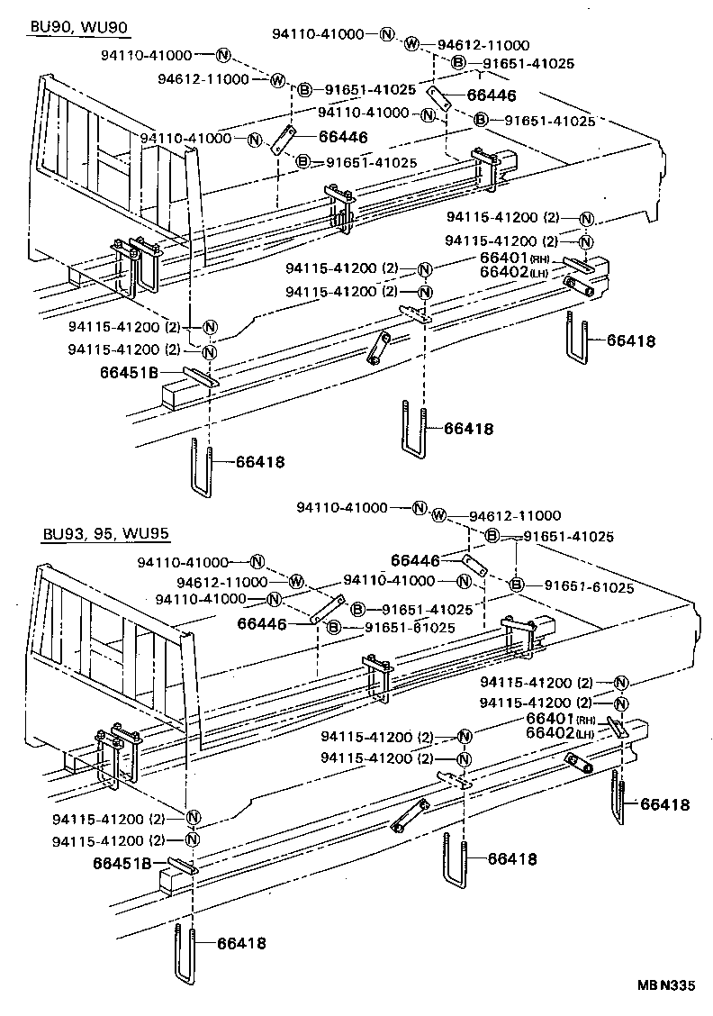  DYNA TOYOACE |  REAR BODY MOUNTING