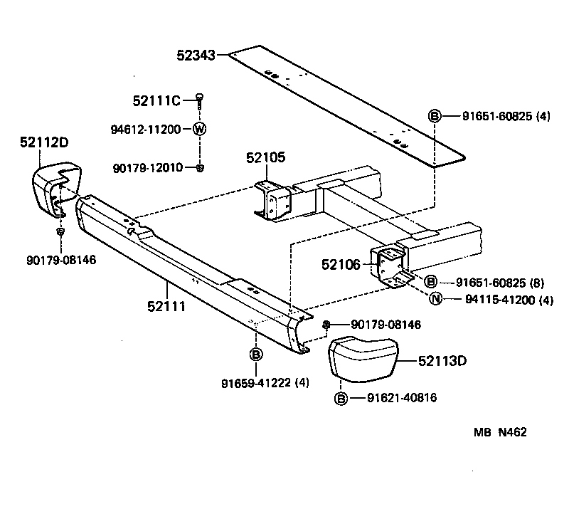  LAND CRUISER VAN |  FRONT BUMPER BUMPER STAY