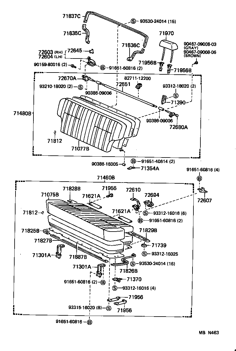  LAND CRUISER VAN |  SEAT SEAT TRACK