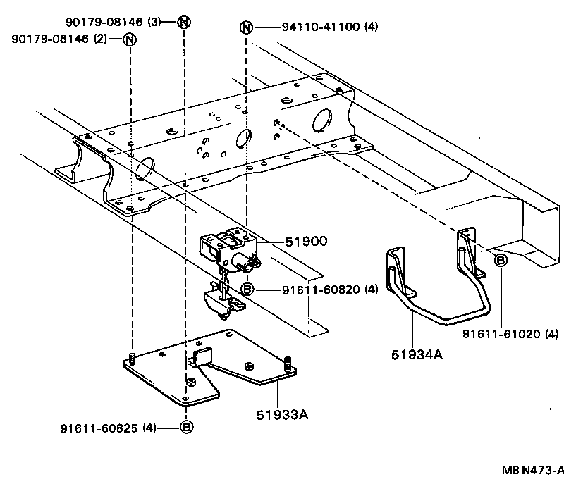  DYNA TOYOACE |  SPARE WHEEL CARRIER