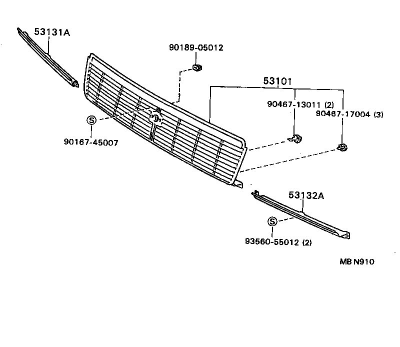  CAMRY VISTA |  RADIATOR GRILLE