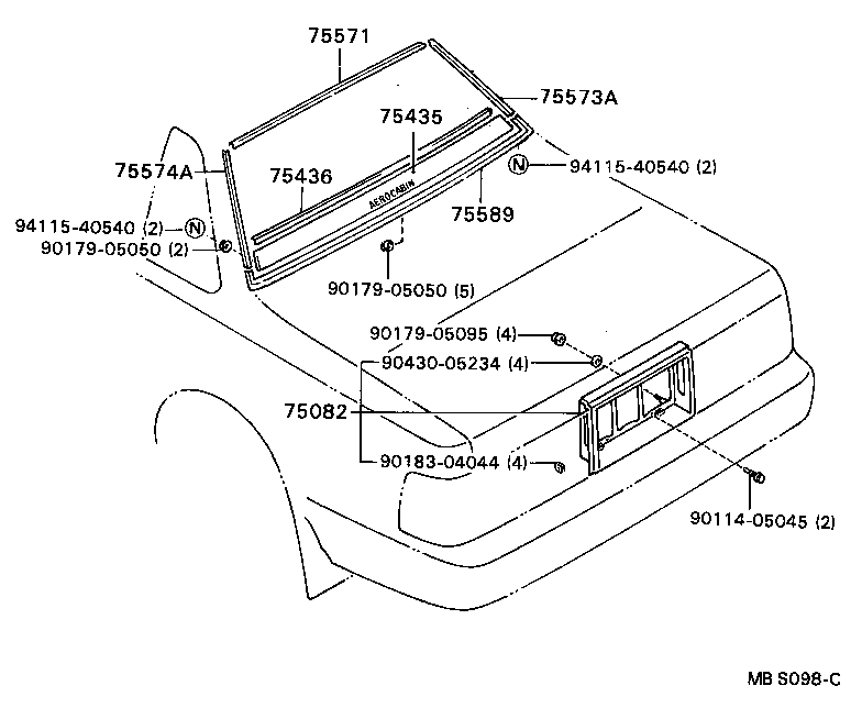  SOARER |  REAR MOULDING