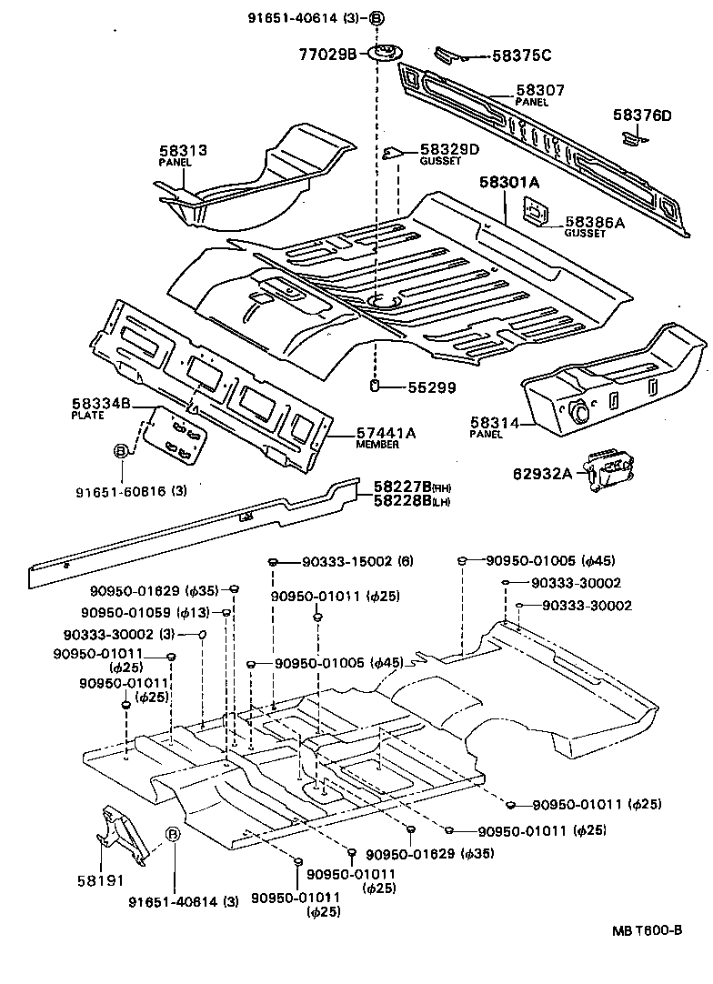  CENTURY |  FLOOR PAN LOWER BACK PANEL