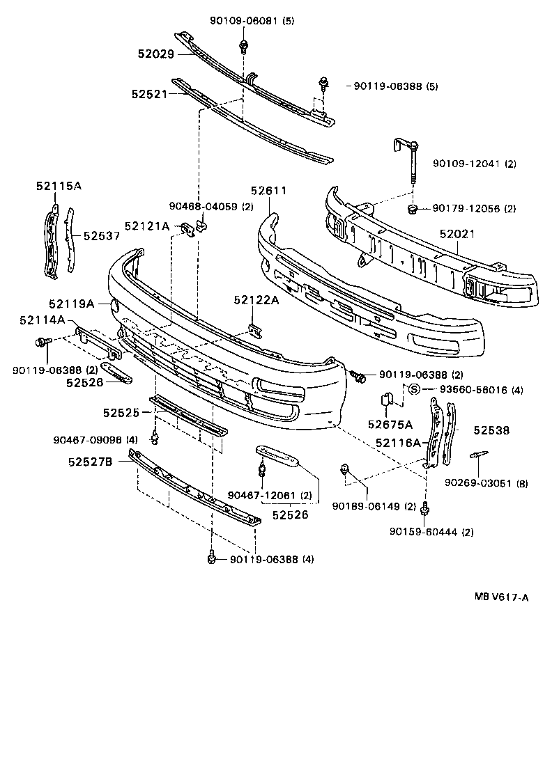  CELICA |  FRONT BUMPER BUMPER STAY