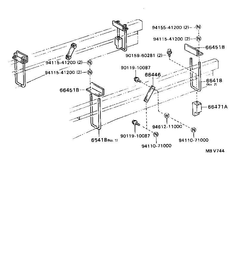  DYNA TOYOACE |  REAR BODY MOUNTING