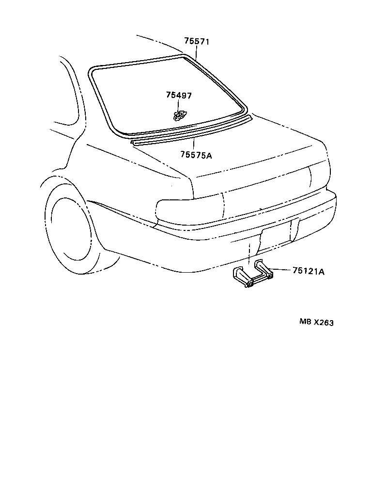  SCEPTER SED |  REAR MOULDING