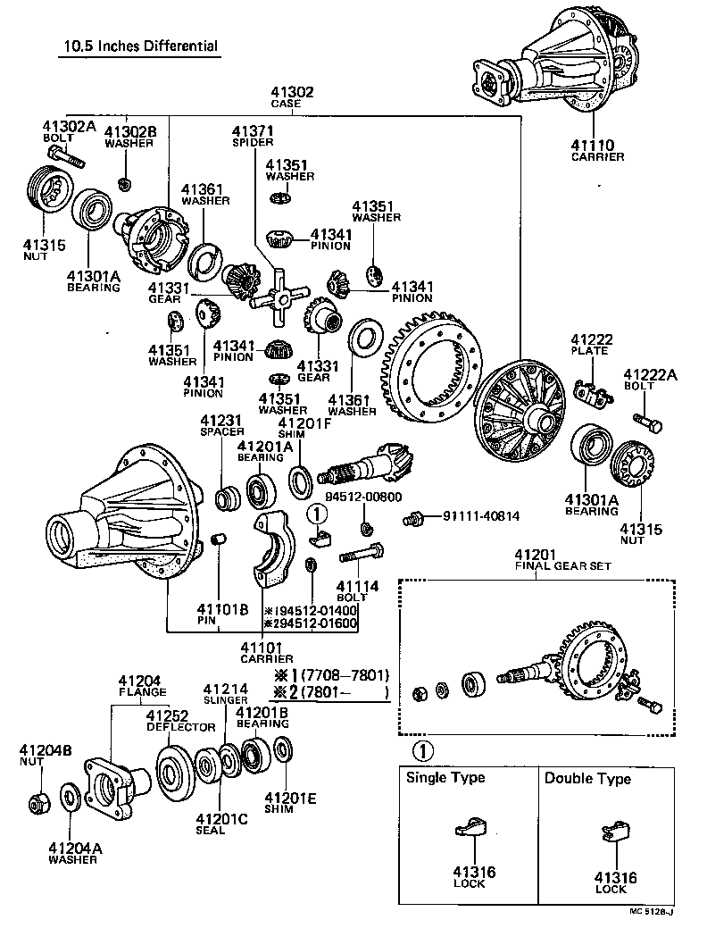  DYNA TOYOACE |  REAR AXLE HOUSING DIFFERENTIAL