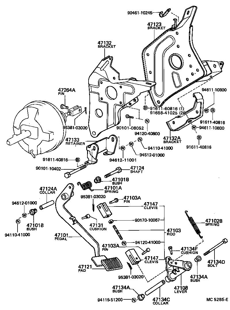  DYNA TOYOACE |  BRAKE PEDAL BRACKET