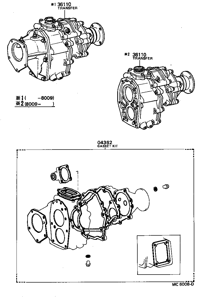  HILUX |  TRANSFER ASSEMBLY GASKET KIT