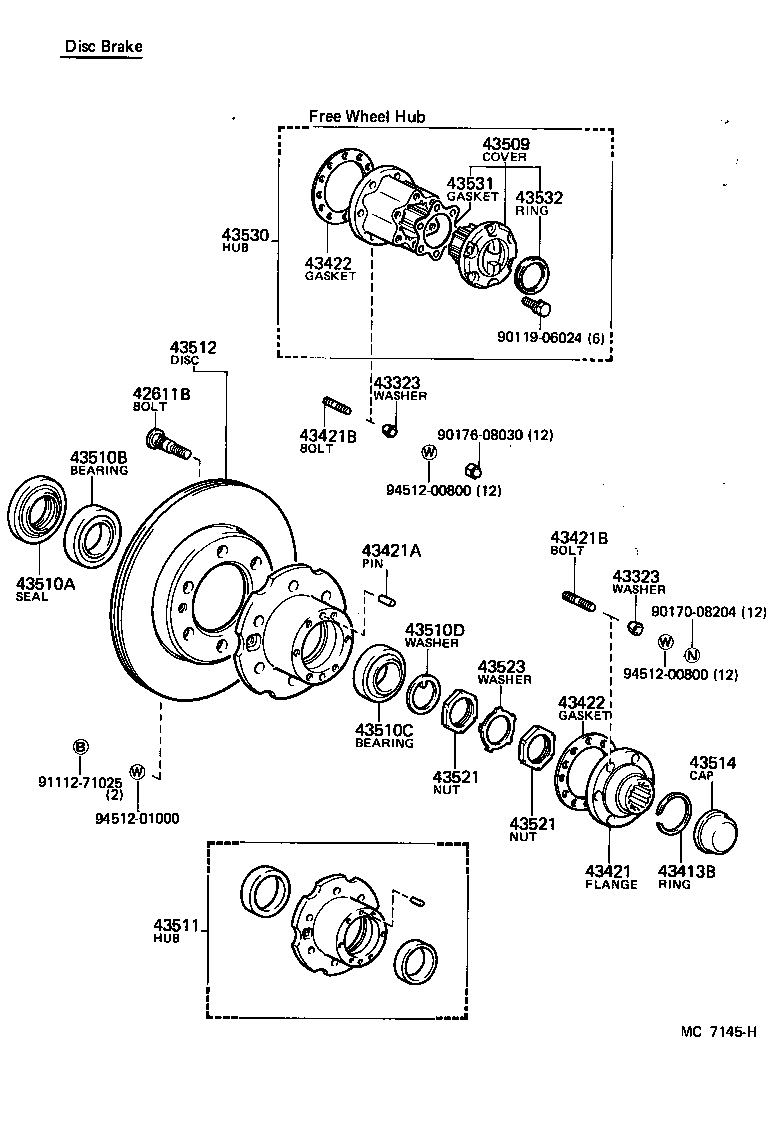  LAND CRUISER VAN |  FRONT AXLE HUB